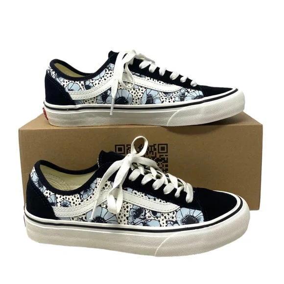 VANS Style 36 Decon Sneakers Floral Black Women's Canvas Suede Shoes VN0007R2Y40 - Picture 9 of 11